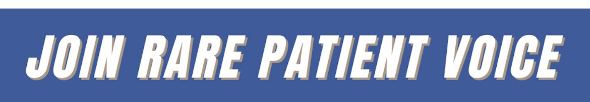 Image that says, join rare, patient voice ￼